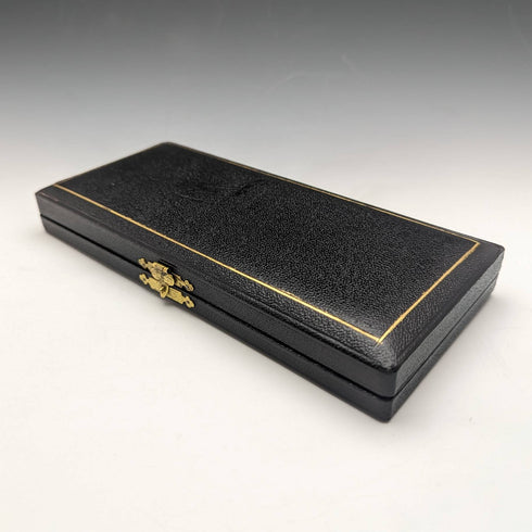 1913 British Antique Pure Silver Handle Shoehorn Button Hook Set ES Barnsley